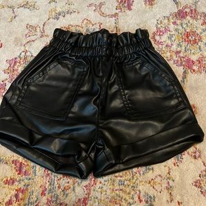 Zara faux leather shorts